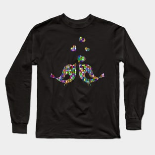 Cute Heart Rainbow Colored Love Birds Long Sleeve T-Shirt